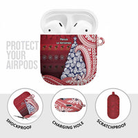 American Samoa Christmas AirPods Case Seashell Xmas Tree Tribal Waves DT05 - Polynesian Pride