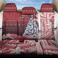 American Samoa Christmas Back Car Seat Cover Seashell Xmas Tree Tribal Waves - Polynesian Pride