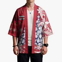 American Samoa Christmas Kimono Seashell Xmas Tree Tribal Waves - Polynesian Pride