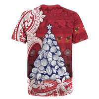 American Samoa Christmas Rugby Jersey Seashell Xmas Tree Tribal Waves DT05 - Polynesian Pride
