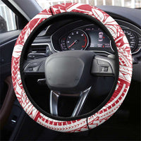 American Samoa Christmas Steering Wheel Cover Seashell Xmas Tree Tribal Waves DT05 - Polynesian Pride
