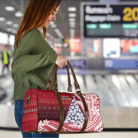 American Samoa Christmas Travel Bag Seashell Xmas Tree Tribal Waves - Polynesian Pride