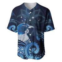 New Zealand Matariki Baseball Jersey Maori Tui Bird Blue Galaxy