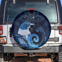 New Zealand Matariki Spare Tire Cover Maori Tui Bird Blue Galaxy