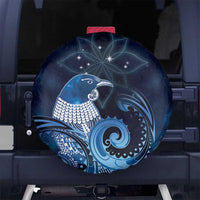New Zealand Matariki Spare Tire Cover Maori Tui Bird Blue Galaxy