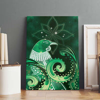 New Zealand Matariki Canvas Wall Art Maori Tui Bird Green Galaxy