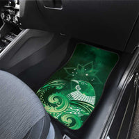 New Zealand Matariki Car Mats Maori Tui Bird Green Galaxy