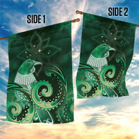 New Zealand Matariki Garden Flag Maori Tui Bird Green Galaxy