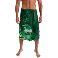 New Zealand Matariki Lavalava Maori Tui Bird Green Galaxy DT05 Green - Polynesian Pride