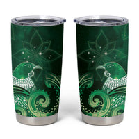 New Zealand Matariki Tumbler Cup Maori Tui Bird Green Galaxy