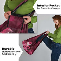 New Zealand Matariki Grocery Bag Maori Tui Bird Magenta Galaxy