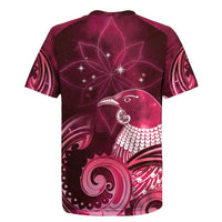 New Zealand Matariki Rugby Jersey Maori Tui Bird Magenta Galaxy