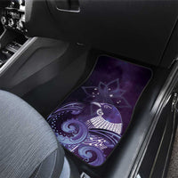 New Zealand Matariki Car Mats Maori Tui Bird Purple Galaxy