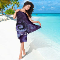 New Zealand Matariki Sarong Maori Tui Bird Purple Galaxy