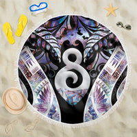 New Zealand Aotearoa Beach Blanket Pikorua Single Twist Pink Paua Shell DT05 One Size 150cm Pink - Polynesian Pride