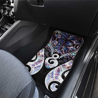 New Zealand Aotearoa Car Mats Pikorua Single Twist Pink Paua Shell DT05 - Polynesian Pride