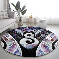 New Zealand Aotearoa Round Carpet Pikorua Single Twist Pink Paua Shell