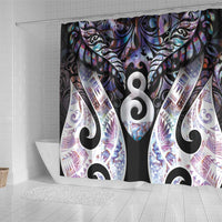 New Zealand Aotearoa Shower Curtain Pikorua Single Twist Pink Paua Shell