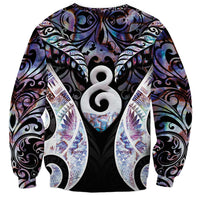 New Zealand Aotearoa Sweatshirt Pikorua Single Twist Pink Paua Shell DT05 - Polynesian Pride