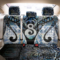 New Zealand Aotearoa Back Car Seat Cover Pikorua Single Twist Green Paua Shell