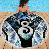 New Zealand Aotearoa Beach Blanket Pikorua Single Twist Green Paua Shell DT05 - Polynesian Pride