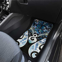 New Zealand Aotearoa Car Mats Pikorua Single Twist Green Paua Shell DT05 - Polynesian Pride