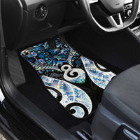 New Zealand Aotearoa Car Mats Pikorua Single Twist Green Paua Shell DT05 - Polynesian Pride