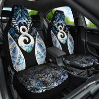 New Zealand Aotearoa Car Seat Cover Pikorua Single Twist Green Paua Shell