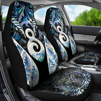 New Zealand Aotearoa Car Seat Cover Pikorua Single Twist Green Paua Shell