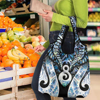 New Zealand Aotearoa Grocery Bag Pikorua Single Twist Green Paua Shell DT05 - Polynesian Pride
