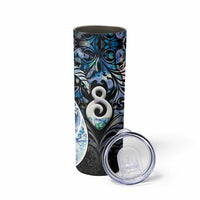 New Zealand Aotearoa Skinny Tumbler Pikorua Single Twist Green Paua Shell