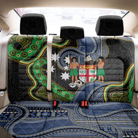 South Sea Islanders And Fiji Back Car Seat Cover Fijian Coat Of Arms And Southern Cross DT05 - Polynesian Pride