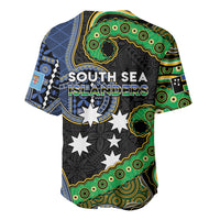 South Sea Islanders And Fiji Baseball Jersey Fijian Coat Of Arms And Southern Cross DT05 - Polynesian Pride