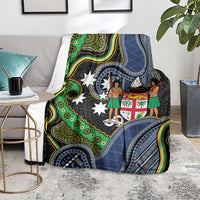 South Sea Islanders And Fiji Blanket Fijian Coat Of Arms And Southern Cross DT05 - Polynesian Pride