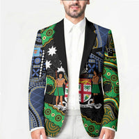 South Sea Islanders And Fiji Blazer Fijian Coat Of Arms And Southern Cross DT05 - Polynesian Pride