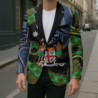 South Sea Islanders And Fiji Blazer Fijian Coat Of Arms And Southern Cross DT05 - Polynesian Pride