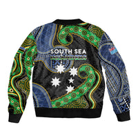 South Sea Islanders And Fiji Bomber Jacket Fijian Coat Of Arms And Southern Cross DT05 - Polynesian Pride
