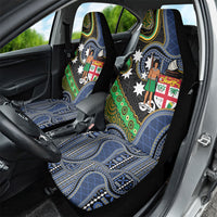South Sea Islanders And Fiji Car Seat Cover Fijian Coat Of Arms And Southern Cross DT05 - Polynesian Pride