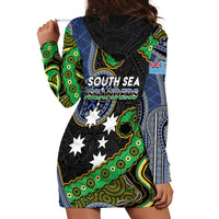 South Sea Islanders And Fiji Hoodie Dress Fijian Coat Of Arms And Southern Cross DT05 - Polynesian Pride