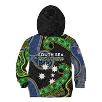 South Sea Islanders And Fiji Kid Hoodie Fijian Coat Of Arms And Southern Cross DT05 - Polynesian Pride