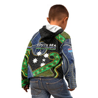 South Sea Islanders And Fiji Kid Hoodie Fijian Coat Of Arms And Southern Cross DT05 - Polynesian Pride