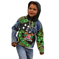 South Sea Islanders And Fiji Kid Hoodie Fijian Coat Of Arms And Southern Cross DT05 - Polynesian Pride