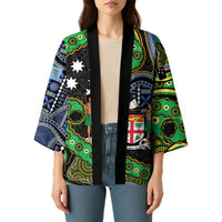 South Sea Islanders And Fiji Kimono Fijian Coat Of Arms And Southern Cross DT05 - Polynesian Pride