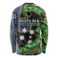 South Sea Islanders And Fiji Long Sleeve Shirt Fijian Coat Of Arms And Southern Cross DT05 - Polynesian Pride