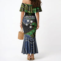 South Sea Islanders And Fiji Mermaid Dress Fijian Coat Of Arms And Southern Cross DT05 - Polynesian Pride