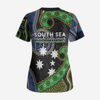 South Sea Islanders And Fiji Scrub Top Fijian Coat Of Arms And Southern Cross DT05 - Polynesian Pride