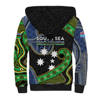 South Sea Islanders And Fiji Sherpa Hoodie Fijian Coat Of Arms And Southern Cross DT05 - Polynesian Pride