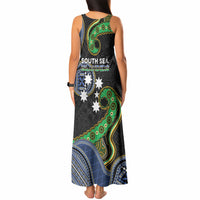 South Sea Islanders And Fiji Tank Maxi Dress Fijian Coat Of Arms And Southern Cross DT05 - Polynesian Pride
