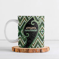 Custom Aotearoa Atua Papatuanuku Ceramic Mug Earth Mother Father Koru Patterns