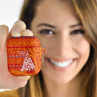 French Polynesia Christmas AirPods Case Seashell Xmas Tree Tribal Waves DT05 - Polynesian Pride